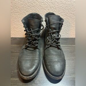 Thursday Boot Company Men's Captain Black Matte Leather Lace Up Boots Size 8